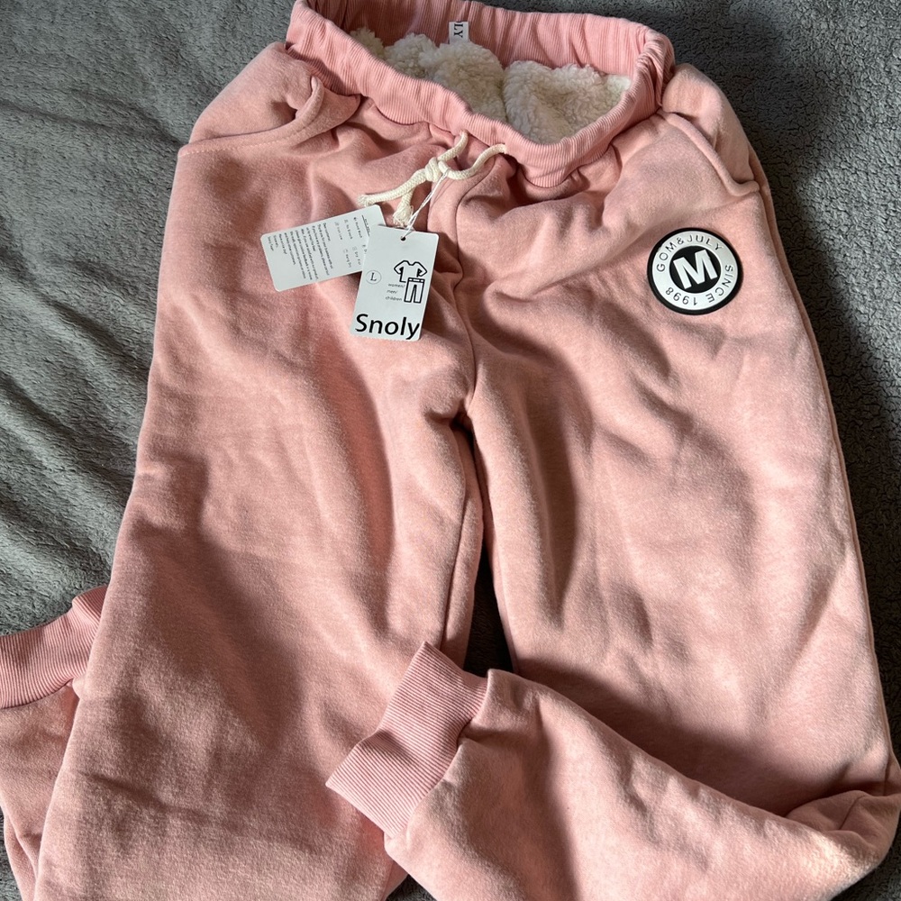 Sherpa lined sweats.